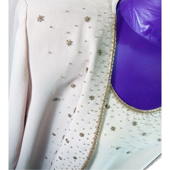 R&M Richards Karen Kwong rose chiffon beaded grandmother of the bride dress 8P - Picture 2 of 16